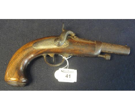 19th Century French .22 bore model 1842 Gendarmes muzzle loading percussion pistol. (B.P. 24% incl. VAT)