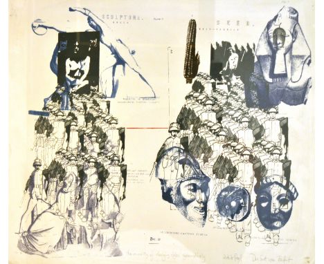 After Joseph Cashe, "The Annunciation", artist proof lithograph, 50cm x 24cm and a collection of prints.