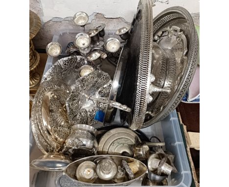 Assorted silver plate (box)