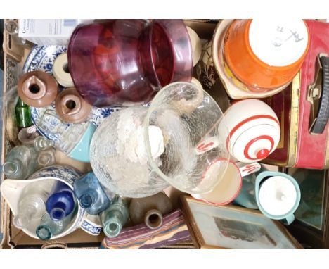 Assorted ceramics, glassware and other items (4 boxes)