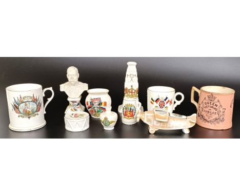 Assorted crested ware and other ceramics (box)