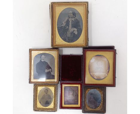 Assorted daguerreotype photographs (box)