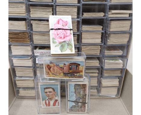 Assorted cigarette cards (box)