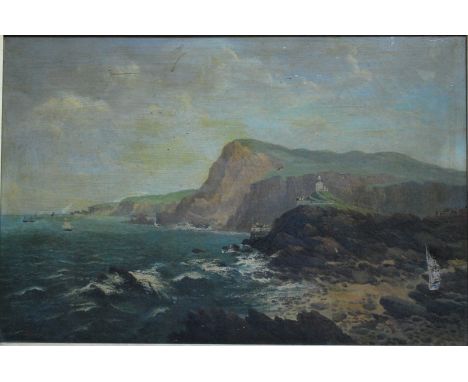 Allam - 'Lantern Hill from Capstan Hill, Ilfracombe, Devon', oil on canvas, signed lower left, 40 x 61 cm   Condition Report 