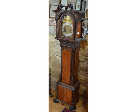 NOTE AMENDED DESCRIPTION - William Berry, Minehead, a good part 18th century shortcase clock, the hood with swan neck pedimen