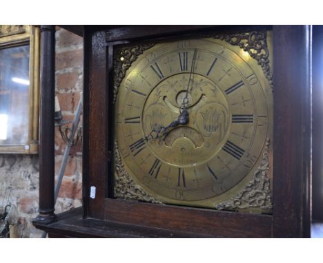 George Eubank Ealand (North Lincolnshire, England), an 18th century oak thirty hour longcase clock, the 30 cm² engraved brass