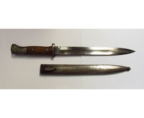 A WWI German Mauser bayonet Seitengewehr 84/98 by J.A. Henckels with S14 scabbard, dated 1917