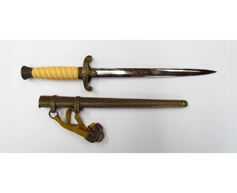 A re-enactment German Army Officer's dagger with scabbard 