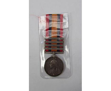 A Queen's South Africa Medal (QSA) with South Africa 1901, Cape Colony and Orange Free State clasps to 851 PTE. G. JACKSON E.