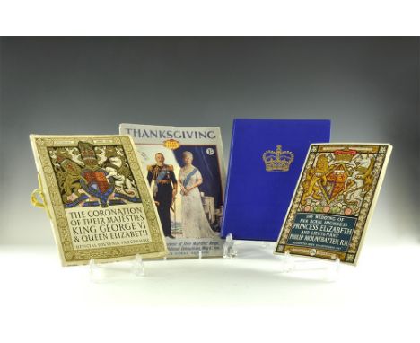 1935-1953 AD. A mixed group comprising: George V, silver jubilee, 1935, souvenir published by Weldons Ltd, London [pictorial 