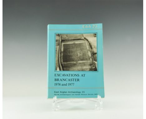 Dated 1985. Card-cover volume Excavations at Brancaster 1974 and 1977 by John Hinchcliffe, East Anglian Archaeology series no