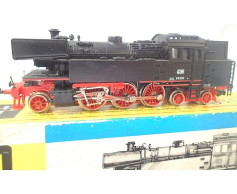 Piko BR66 tank loco, D.B. Black, 66-002 in fair/good condition, box poor. P&amp;P Group 1 (£14+VAT for the first lot and £1+V