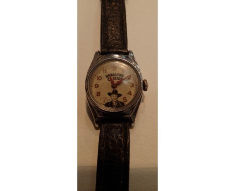 Hopalong Cassidy wristwatch with original strap, does not work. P&amp;P Group 1 (£14+VAT for the first lot and £1+VAT for sub