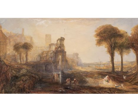 * After Joseph Mallord William Turner (1775-1851). Caligula's Palace and Bridge, mid 19th century, watercolour on card, with 