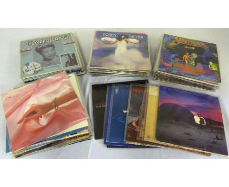 A quantity of vinyl in original sleeves to include jazz, blues, soul, funk, various artists Ella Fitzgerald, Barry White, Mic