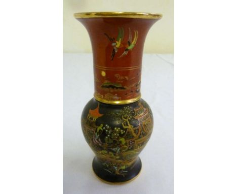 Carltonware porcelain vase in Oriental style