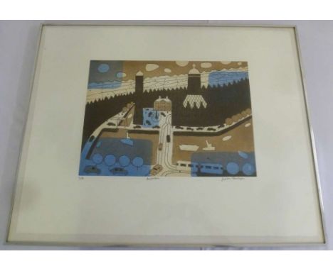 Julian Trevelyan limited edition print 3/52 Amsterdam, signed and numbered - 61 x 76cm