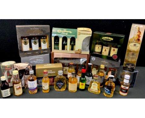 whisky  &amp; Spirits - assorted single malt and blended Irish &amp; Scotch miniatures etc, inc Macleod's single malt collect