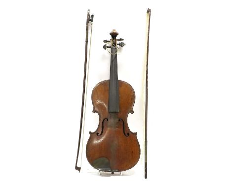 Violin  14 1/4" one piece back, ebony fingerboard, labelled 'Jean Baptiste Vuillaume A Paris Rue Croix Des Petne Champs' with