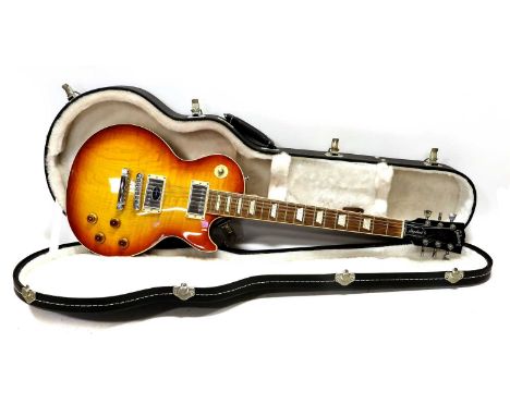 Gibson Les Paul Standard Electric Guitar  no.122800415, sunburst finish with no scratchplate, twin humbucker pickups one mark