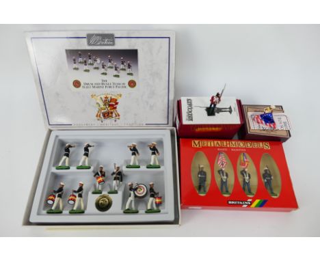 Britains - 2 x boxed sets and 2 x boxed figures, The Drum And Bugle Team Of Fleet Marine Force Pacific # 5799, U.S. Marine Co