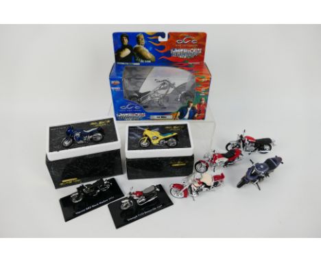 Joy Ride - Paul's Model Art - Maisto - 3 x boxed and 6 x unboxed motorcycles including a boxed American Chopper Jet Bike in 1