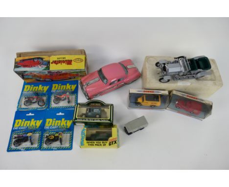 Franklin Mint, Dinky, Minister Delux, Lledo, Matchbox - 11 x mostly boxed die-cast and tinplate model vehicles - Lot includes