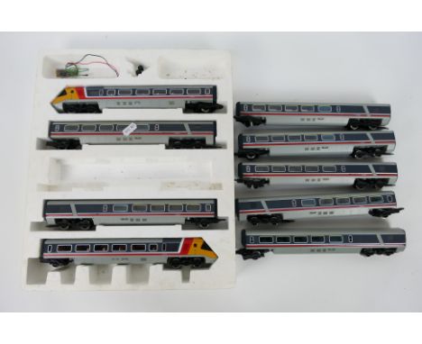 Hornby - A part boxed Hornby OO gauge Class 370 Advanced Passenger Train Pack with five loose APT coaches. Items appear to be