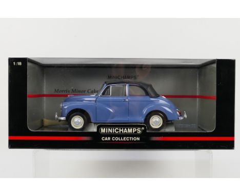 Minichamps - A boxed Minichamps 'Car Collection' 1:18 scale Morris Minor Cabriolet. The model appears to be in Mint condition