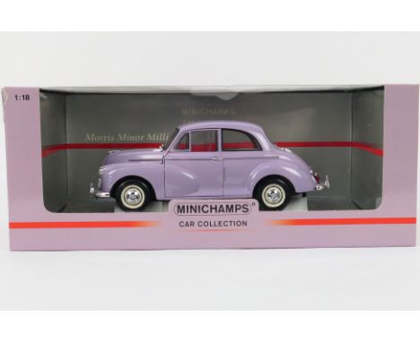 Minichamps - A boxed Limited Edition Minichamps 'Car Collection' 1:18 scale Morris Minor Million. The model appears to be in 