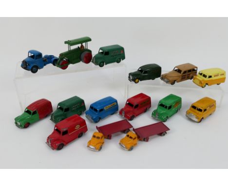Dinky - Dinky Dublo - A collection of 15 x unboxed vehicles including 5 x Trojan vans in various liveries, 3 x Bedford CA van