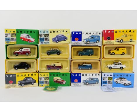 Corgi Vanguards - 8 x boxed vehicles including Triumph Dolomite Sprint Nottinghamshire Police car # VA05306, Austin A35 Van i