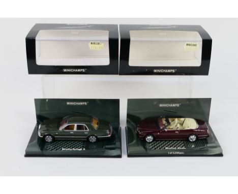 Minichamps - 2 x boxed 1:43 scale Bentley die-cast model vehicles - Lot includes a 1 of 2,544 pieces #436 139560 2006 Bentley