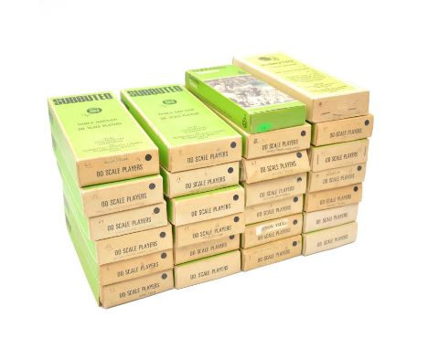 Subbuteo table football teams, twenty-six including Plymouth; Darlington; Lincoln City; Bradford; and others, all boxed.Qty: 