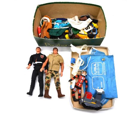 Mark Strong action figures by Mattel, two including a good selection of accessories and clothing; along with a Major Matt Mas