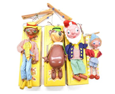 Marlborough Wilts Pelham Puppets, four including Big Ears; SH Minstrel; Yogi Bear; along with a Jumpettes series Noddy, all b