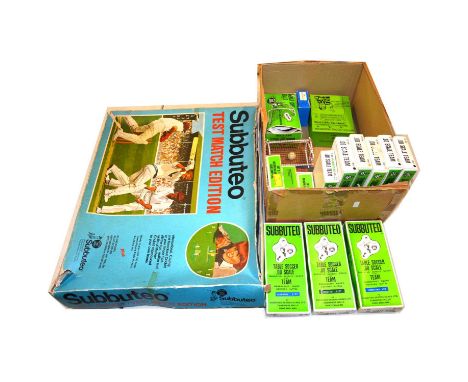 Subbuteo Table Football/Soccer and Cricket collection, including nine teams including Newcastle; Coventry City; Hereford Unit