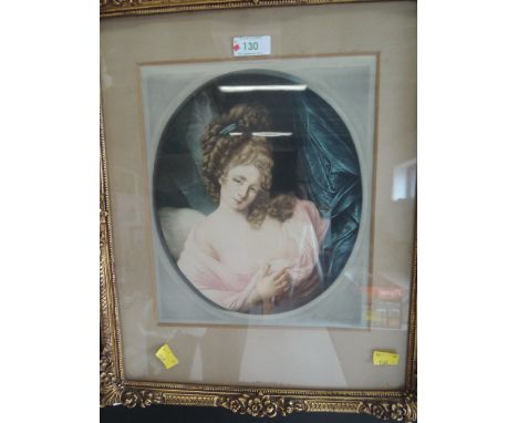 An Artist Proof, coloured engraving after W Peters and Percy H Martindale, portrait of Belinda, signed, 11in x 9in