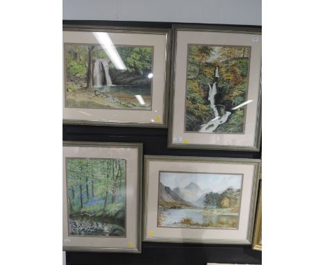 A selection of original watercolours of lakeland scenes by R W Lamb