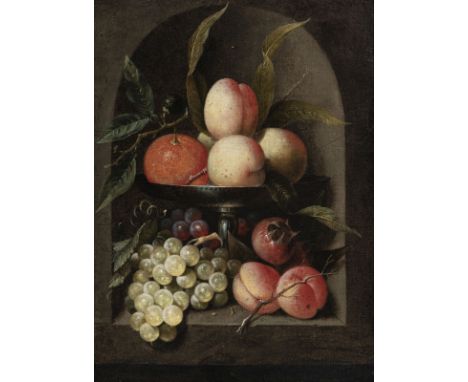 Joris van Son (1623-1667), Nature morte aux fruits, huile sur toile, signée, 40x29,5 cmProvenance: Lors Radstock, Londres, 18