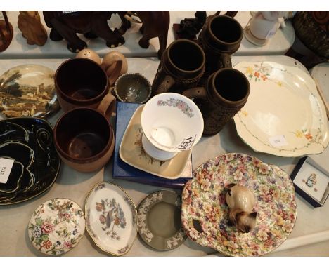 Collection of mixed ceramics including Goebel cat, Wedgwood etc. Not available for in-house P&amp;P, contact Paul O'Hea at Ma