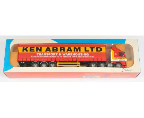 Tekno The British Collection No.98 1:50 Scale Volvo FH12 with Curtain Side Trailer "Ken Abram Ltd.", with accessories, althou