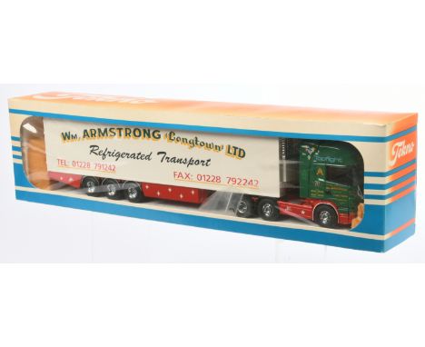 Tekno The British Collection No.80 1:50 Scale Scania 144L Truck with Refrigerator Trailer "Wm. Armstrong Ltd.", with accessor
