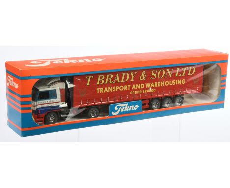 Tekno The British Collection No.59 1:50 Scale Scania 113m 360 with Curtain Side Trailer "T Brady &amp; Sons Ltd.", although u