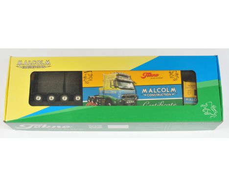 Tekno 1:50 Scale No.038047F Volvo FH03 Globetrotter XL 8x4 with Goldhofer Lowloader Trailer "Malcolm Construction", Limited E