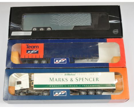Tekno 1:50 Scale Boxed Trio, to include; (1) ERF EC10 Truck with Refrigerator Trailer "Marks &amp; Spencer"; (2) Collectors E