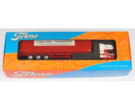 Tekno The British Collection No.118 1:50 Scale Scania R470 with Open Top Trailer "S.Walker Transport", with accessories, alth