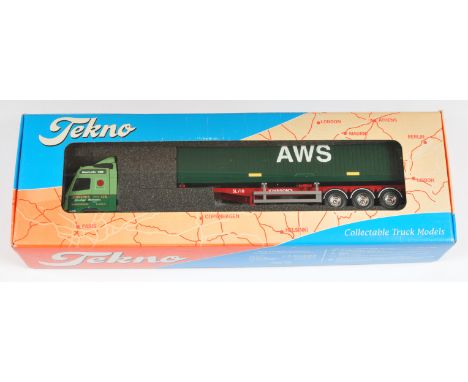 Tekno The British Collection No.111 1:50 Scale Volvo FH12 with Container Trailer "Johnson's", "AWS", with accessories, althou