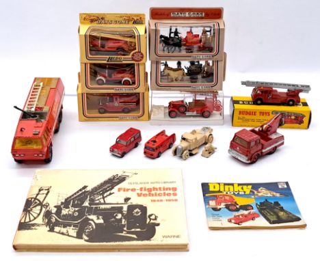 Budgie, Dinky, Corgi, Lledo &amp; Similar Boxed &amp; Unboxed Fire Service Vehicle Group, to include Budgie No.254 Merryweath