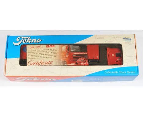 Tekno No.2172TS 1:50 Scale DAF XF105 with Curtain Side Trailer "Kay Transport Ltd.", Limited Edition 126/300, with accessorie